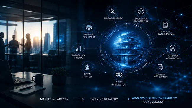 From marketing agency to advanced AI discoverability consultancy: rebuilding a firm’s digital presence from the inside out From marketing agency to advanced AI discoverability consultancy: rebuilding a firm’s digital presence from the inside out