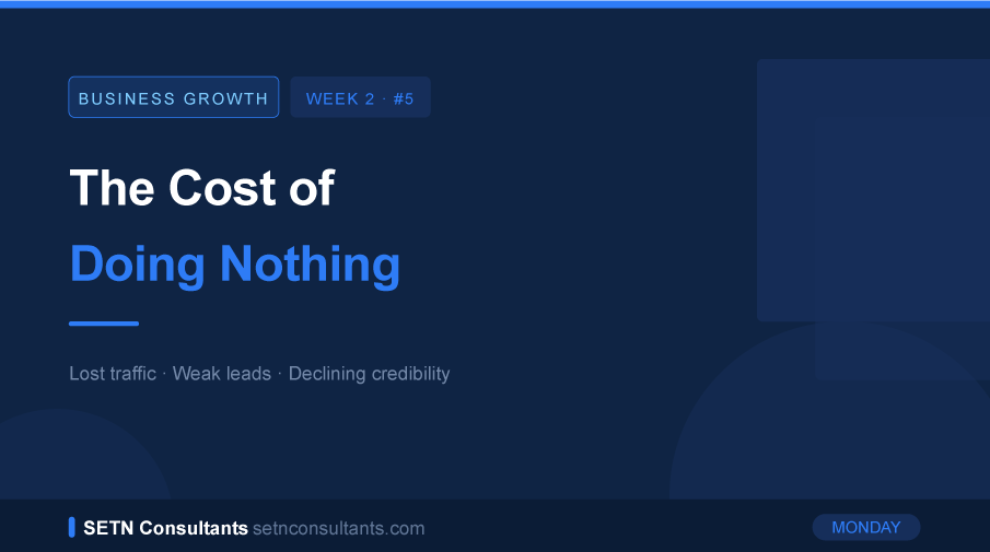 The Cost of Doing Nothing business growth series post