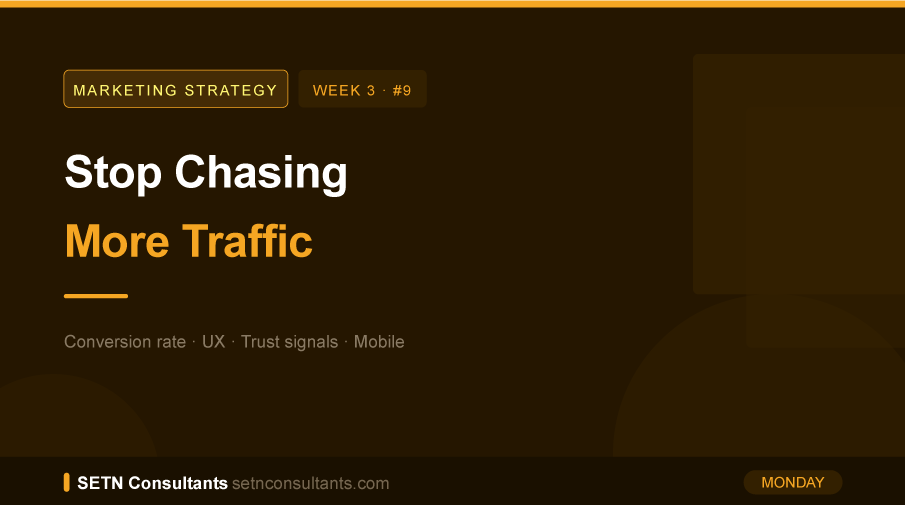 Stop chasing more traffic - get conversions