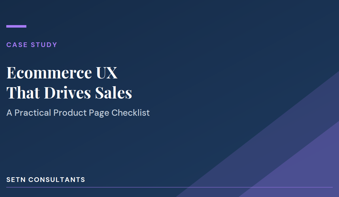 Ecommerce UX Improvements That Drive Sales