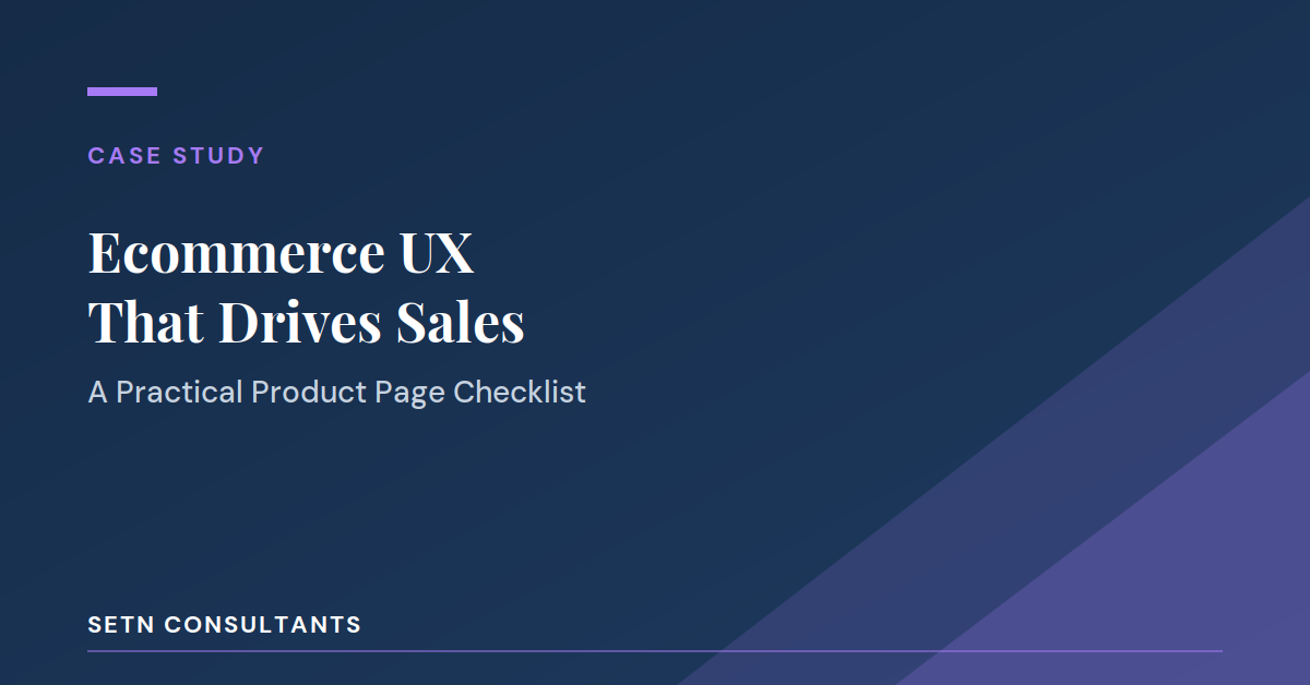 Ecommerce UX Improvements That Drive Sales