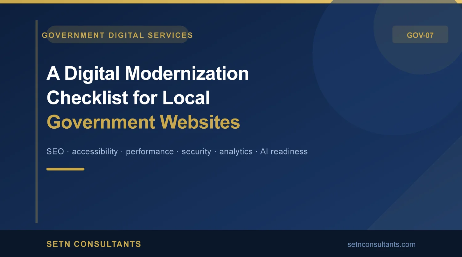 A Digital Modernization Checklist for Local Government Websites