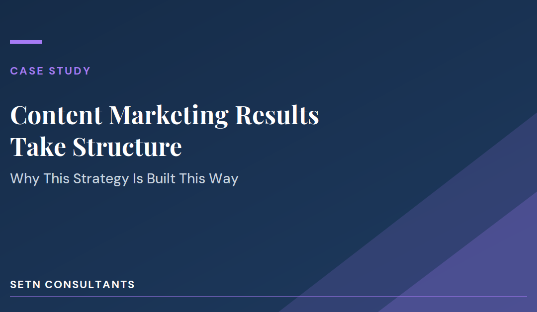 Content Marketing Results Take Structure