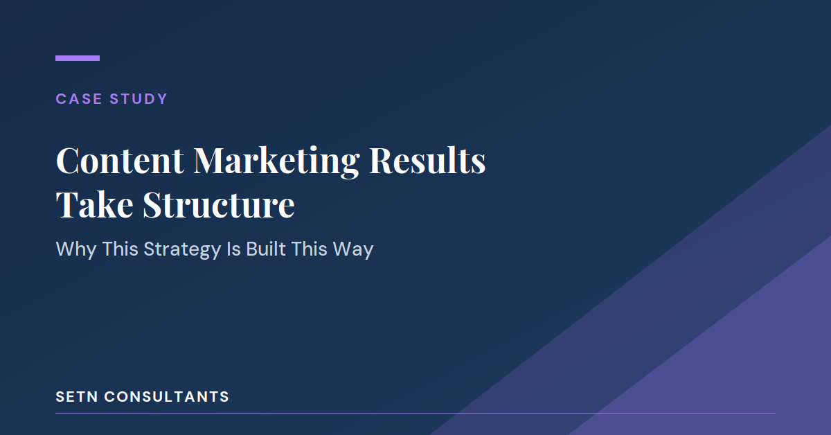 Content Marketing Results Take Structure