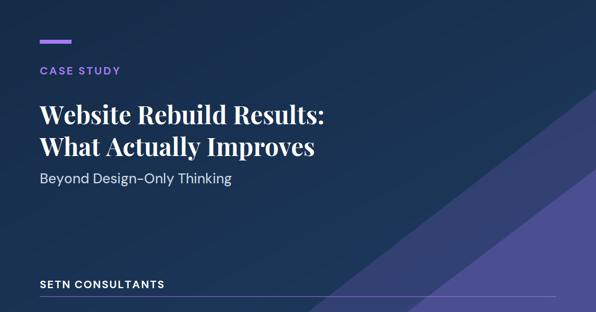 Website Rebuild Results: What Actually Improves Performance